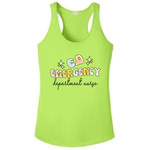 Ed Nursing Groovy Emergency Departt Nurse Gift Ladies PosiCharge Competitor Racerback Tank