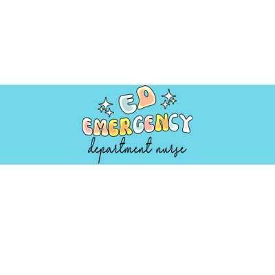 Ed Nursing Groovy Emergency Departt Nurse Gift Bumper Sticker