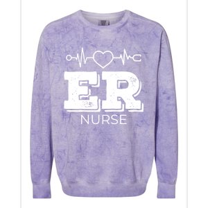 Er Nurse Gift Emergency Room Nurse Gift Colorblast Crewneck Sweatshirt