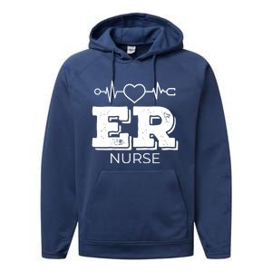 Er Nurse Gift Emergency Room Nurse Gift Performance Fleece Hoodie