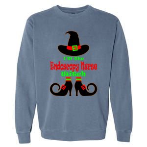 Endoscopy Nurse Gift Halloween Witch Hat Nursing Gift Garment-Dyed Sweatshirt