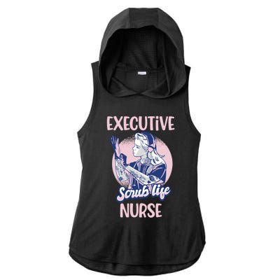 Executive Nursing Gift Ladies PosiCharge Tri-Blend Wicking Draft Hoodie Tank