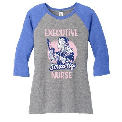 Executive Nursing Gift Women's Tri-Blend 3/4-Sleeve Raglan Shirt