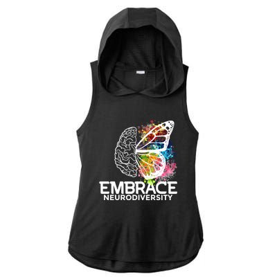 Embrace Neurodiversity Gift Adhd Awareness Gift Ladies PosiCharge Tri-Blend Wicking Draft Hoodie Tank