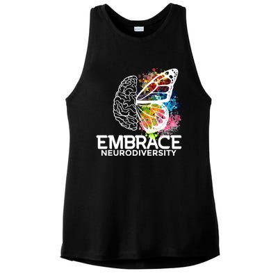 Embrace Neurodiversity Gift Adhd Awareness Gift Ladies PosiCharge Tri-Blend Wicking Tank