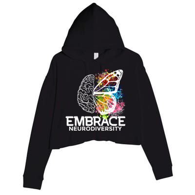 Embrace Neurodiversity Gift Adhd Awareness Gift Crop Fleece Hoodie