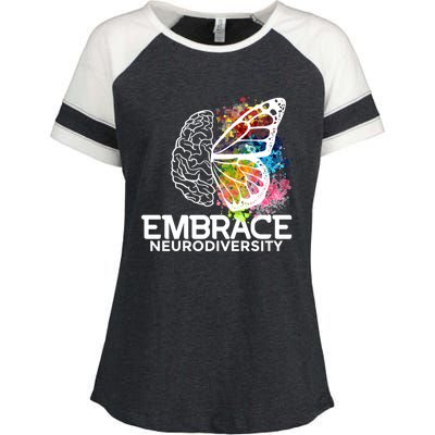 Embrace Neurodiversity Gift Adhd Awareness Gift Enza Ladies Jersey Colorblock Tee