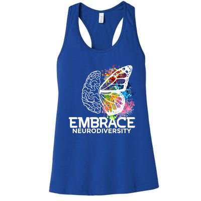 Embrace Neurodiversity Gift Adhd Awareness Gift Women's Racerback Tank