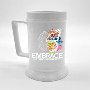 Embrace Neurodiversity Gift Adhd Awareness Gift Beer Stein