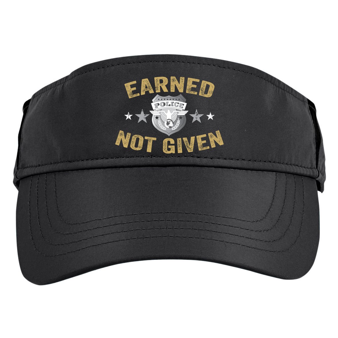 Earned Not Given Police Academy Graduation Police Officer Gift Adult Drive Performance Visor