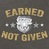 Earned Not Given Police Academy Graduation Police Officer Gift Cotton Canvas Backpack
