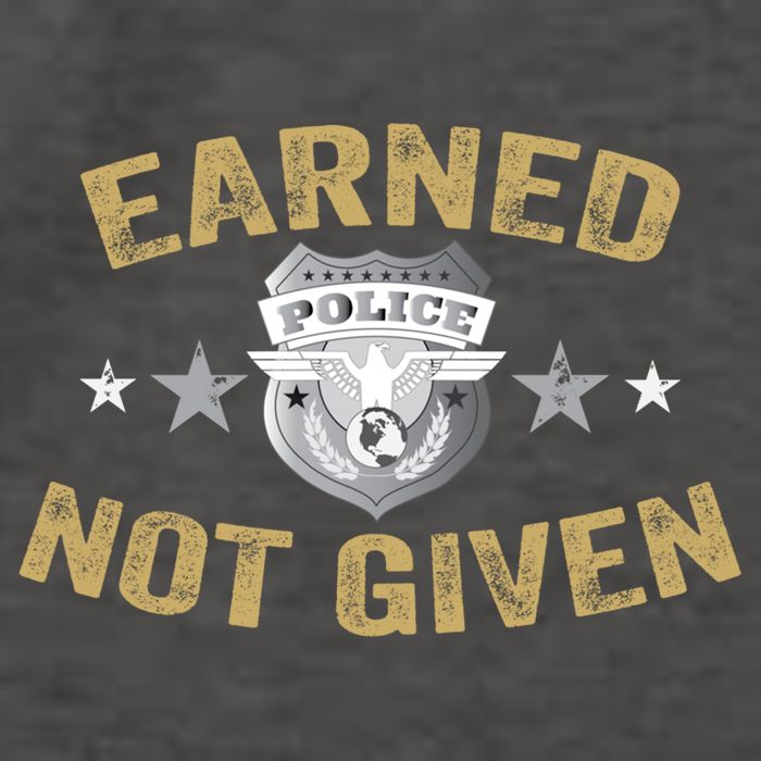 Earned Not Given Police Academy Graduation Police Officer Gift Vector Backpack