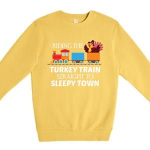 Expert Napper Gravy Lovers Turkey Feast Turkey Train Meaningful Gift Premium Crewneck Sweatshirt