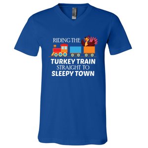 Expert Napper Gravy Lovers Turkey Feast Turkey Train Meaningful Gift V-Neck T-Shirt