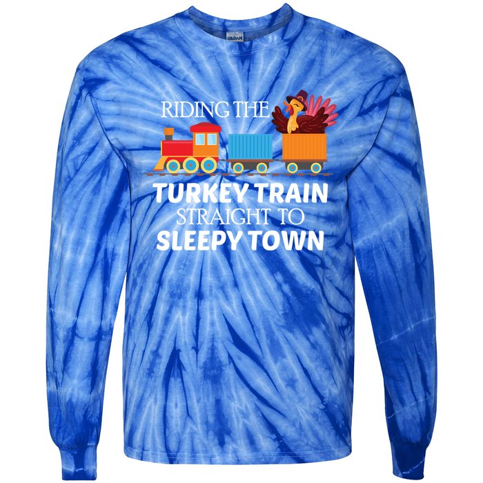 Expert Napper Gravy Lovers Turkey Feast Turkey Train Meaningful Gift Tie-Dye Long Sleeve Shirt