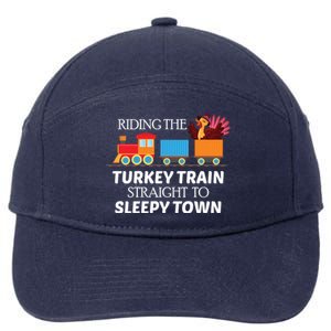 Expert Napper Gravy Lovers Turkey Feast Turkey Train Meaningful Gift 7-Panel Snapback Hat