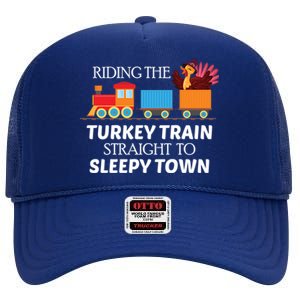 Expert Napper Gravy Lovers Turkey Feast Turkey Train Meaningful Gift High Crown Mesh Back Trucker Hat