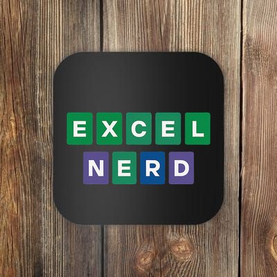 Excel Nerd & Gifts Funny Spreadsheet Excel Geek Coaster