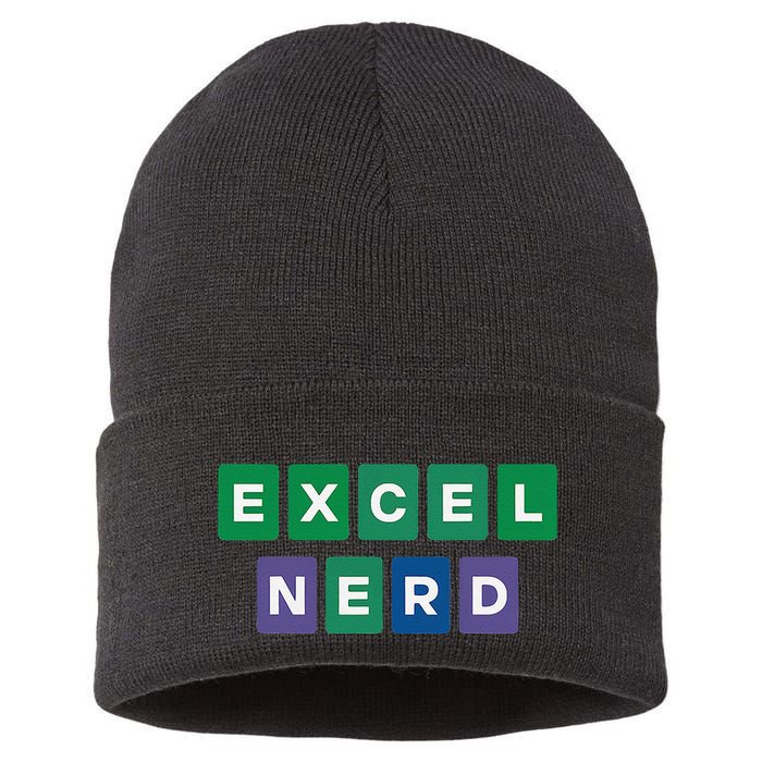 Excel Nerd & Gifts Funny Spreadsheet Excel Geek Sustainable Knit Beanie