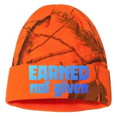 Earned Not Given Gym Workout Fitness Motivation Design E381 Gift Kati Licensed 12" Camo Beanie