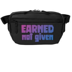 Earned Not Given Gym Workout Fitness Motivation Design E381 Gift Crossbody Pack