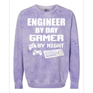 Engineer By Day Gamer By Night Colorblast Crewneck Sweatshirt