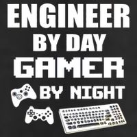 Engineer By Day Gamer By Night Garment-Dyed Heavyweight T-Shirt