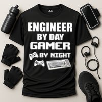Engineer By Day Gamer By Night Cooling Performance Crew T-Shirt
