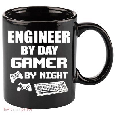 Engineer By Day Gamer By Night 11oz C Handle Ceramic Mug