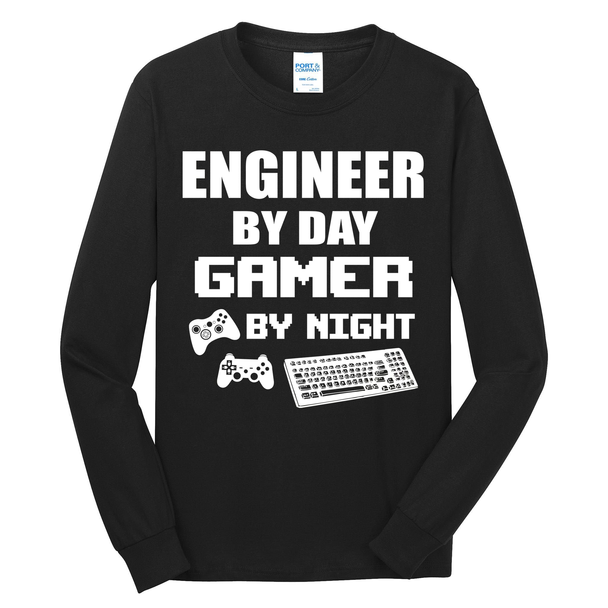 Engineer By Day Gamer By Night Tall Long Sleeve T-Shirt