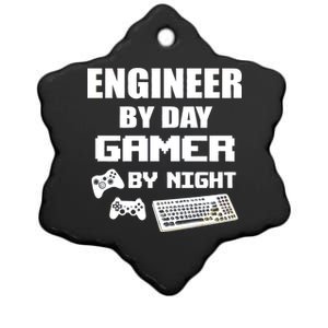 Engineer By Day Gamer By Night Ceramic Star Ornament