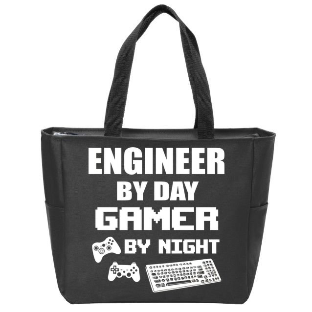 Engineer By Day Gamer By Night Zip Tote Bag
