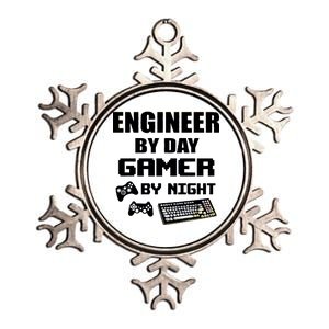 Engineer By Day Gamer By Night Metallic Star Ornament