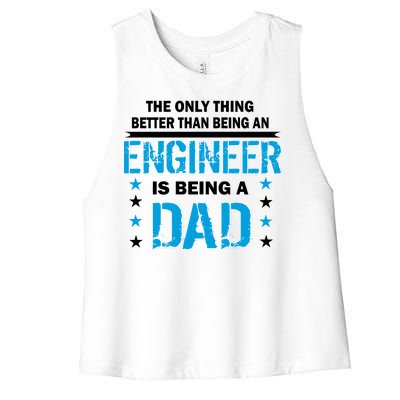 Engineer Dad Women's Racerback Cropped Tank