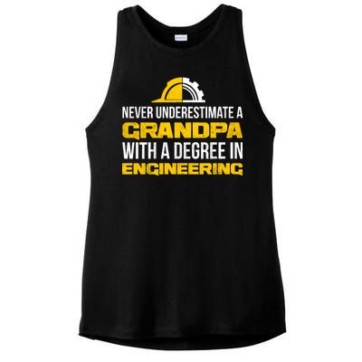 Engineer Grandpa  Ladies PosiCharge Tri-Blend Wicking Tank