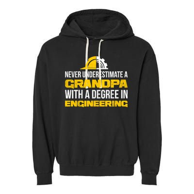 Engineer Grandpa  Garment-Dyed Fleece Hoodie