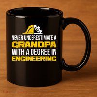Engineer Grandpa  11oz C Handle Ceramic Mug