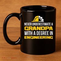 Engineer Grandpa  11oz C Handle Ceramic Mug