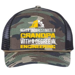 Engineer Grandpa  Retro Rope Trucker Hat Cap