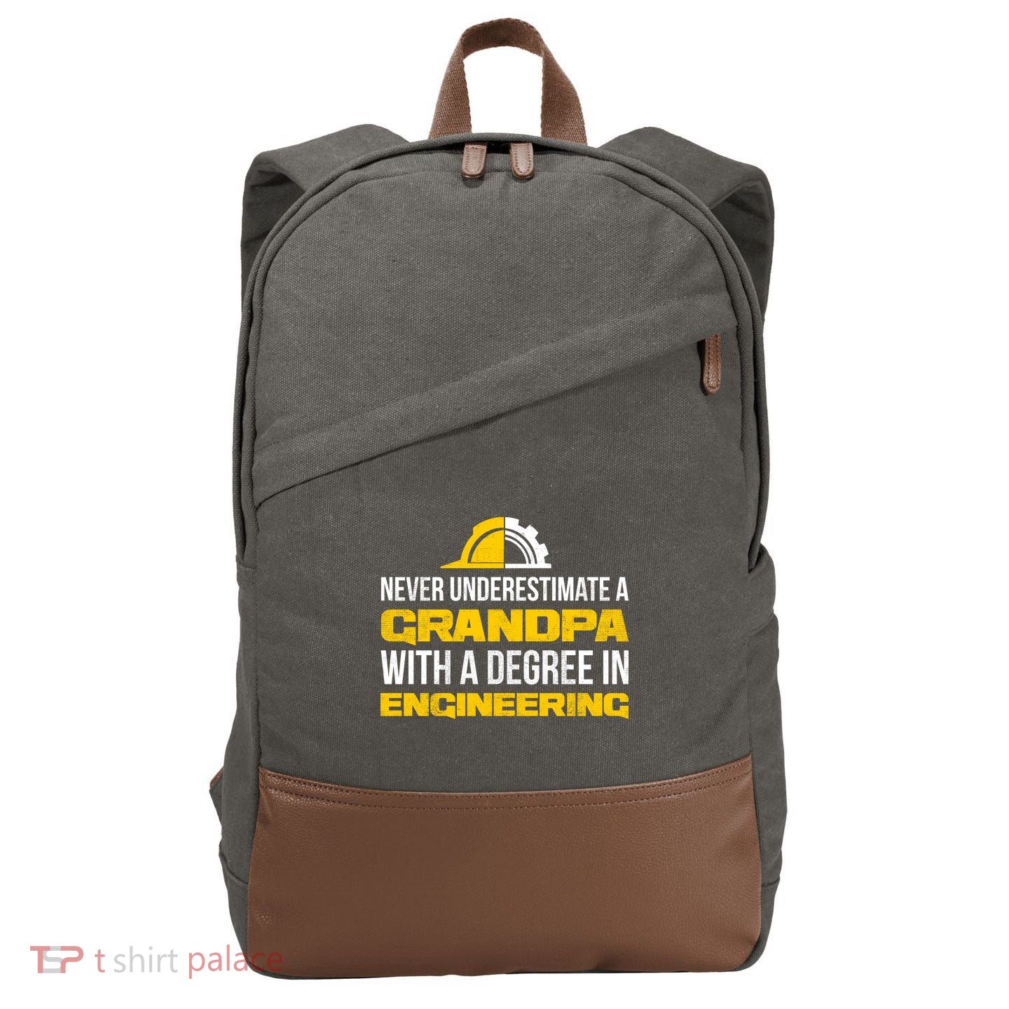 Engineer Grandpa  Cotton Canvas Backpack