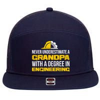 Engineer Grandpa  7 Panel Mesh Trucker Snapback Hat