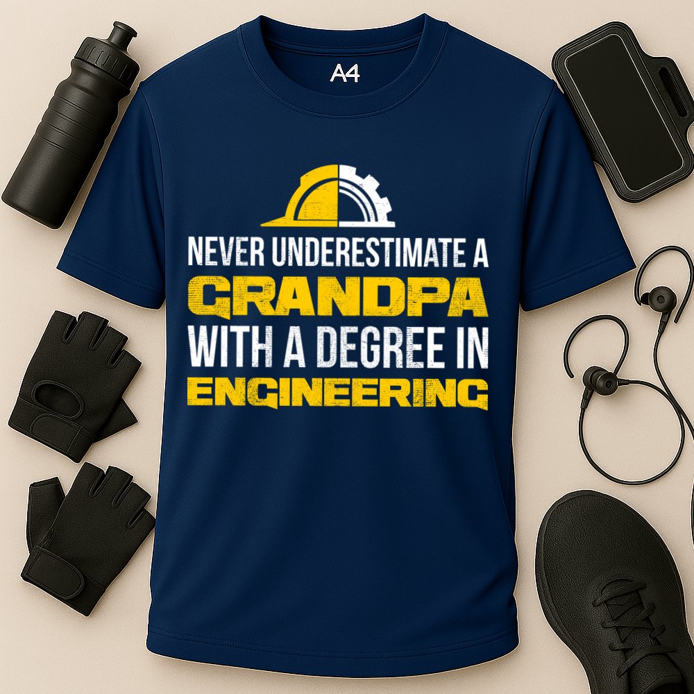 Engineer Grandpa  Performance Shirt