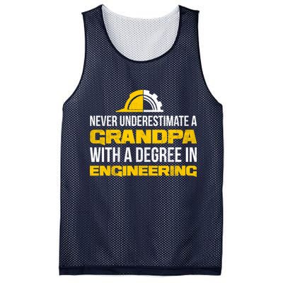 Engineer Grandpa  Mesh Reversible Basketball Jersey Tank
