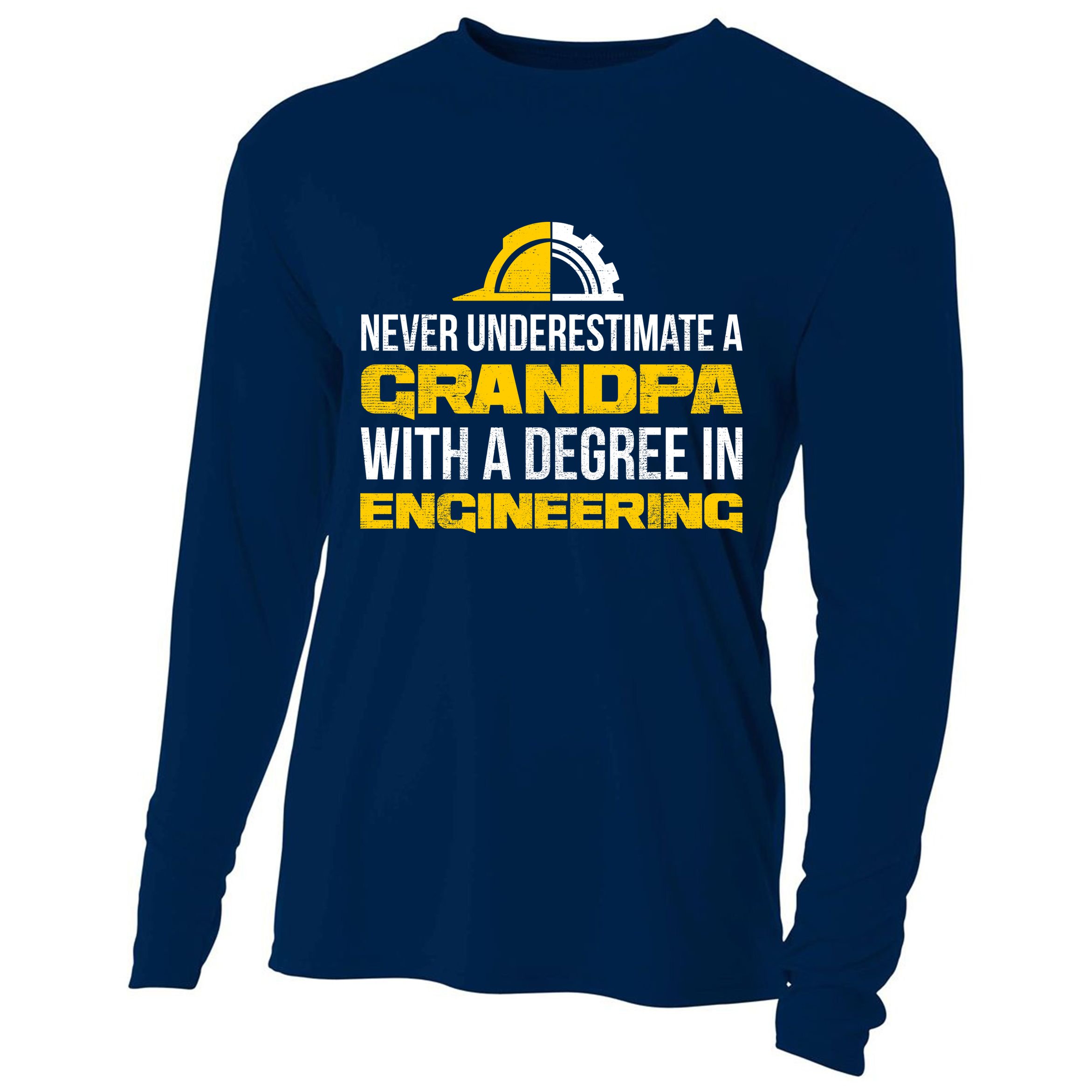 Engineer Grandpa  Cooling Performance Long Sleeve Crew