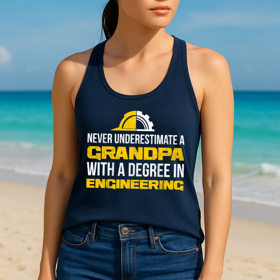Engineer Grandpa  Womens Tank Top