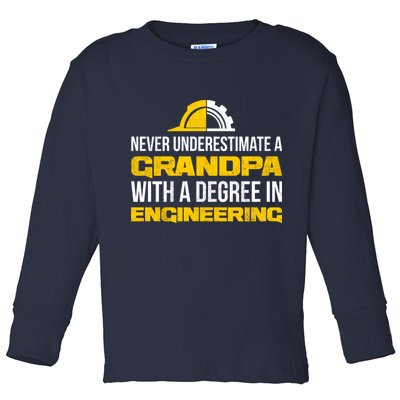 Engineer Grandpa  Toddler Long Sleeve Shirt