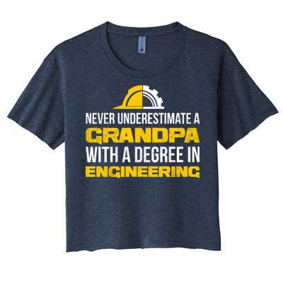 Engineer Grandpa  Women's Crop Top Tee