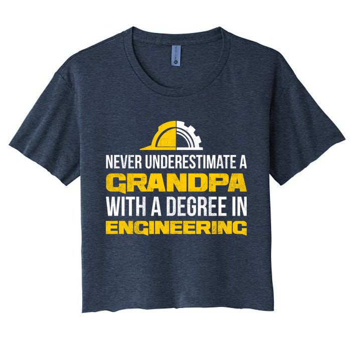 Engineer Grandpa  Women's Crop Top Tee