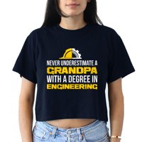 Engineer Grandpa  Women's Crop Top Tee