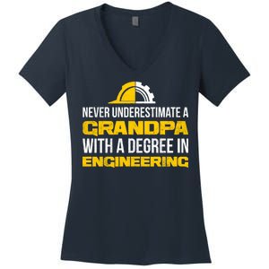 Engineer Grandpa  Women's V-Neck T-Shirt